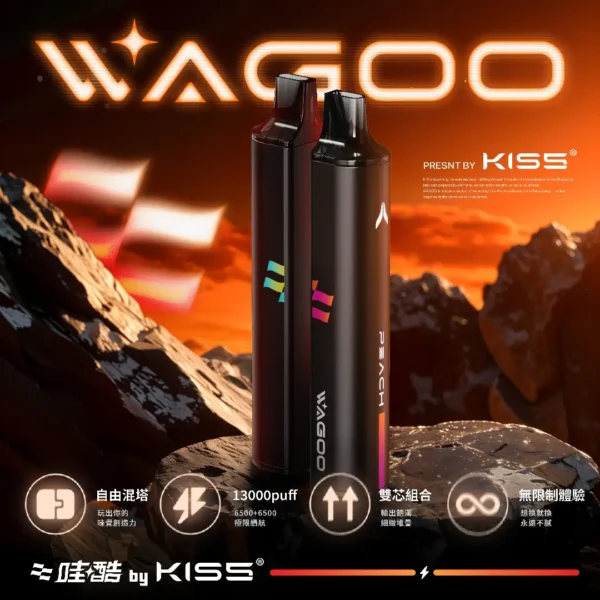 WAGOO哇酷 KIS5 6500口拋棄式｜雙芯混搭防漏，78種風味，台灣正品現貨快速出貨