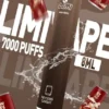 LIMI 7000口拋棄式電子煙｜LED發光650mAh可充電，水果涼感，台灣正品現貨快速出貨