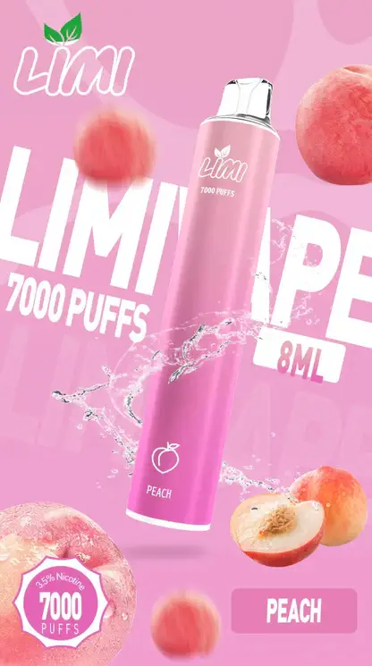 LIMI 7000口拋棄式電子煙｜LED發光650mAh可充電，水果涼感，台灣正品現貨快速出貨