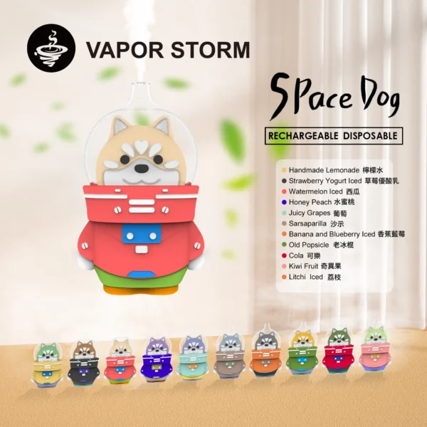 WPS图片1.webp VAPOR STORM太空狗 8000口拋棄式|12ml可充電,水果涼感,台灣正品現貨快速出貨