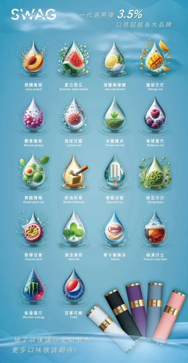 【買5送主機】SWAG 一代通用煙彈｜陶瓷芯加強防漏, 3.5%順口擊喉, 台灣正品現貨快速出貨