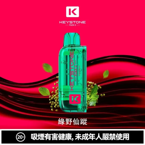 【買一盒煙彈送主機】KEYSTONE FLEX-3 鑰石 25000口 磁吸換彈拋棄式電子煙套裝｜15ml透明油艙 22W/28W/40W三段功率 1100mAh大電池，台灣現貨正品快速出貨