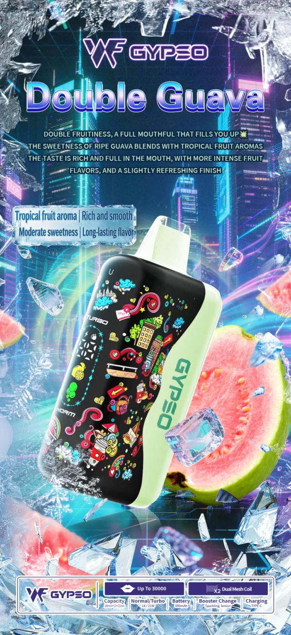 GYPSO滿天星30000口抛棄式電子煙-11 GYPSO 滿天星 30000口拋棄式電子煙|14W-21W雙模式雙功率 Dual Mesh雙網芯 18ml巨量油艙,台灣現貨正品快速出貨