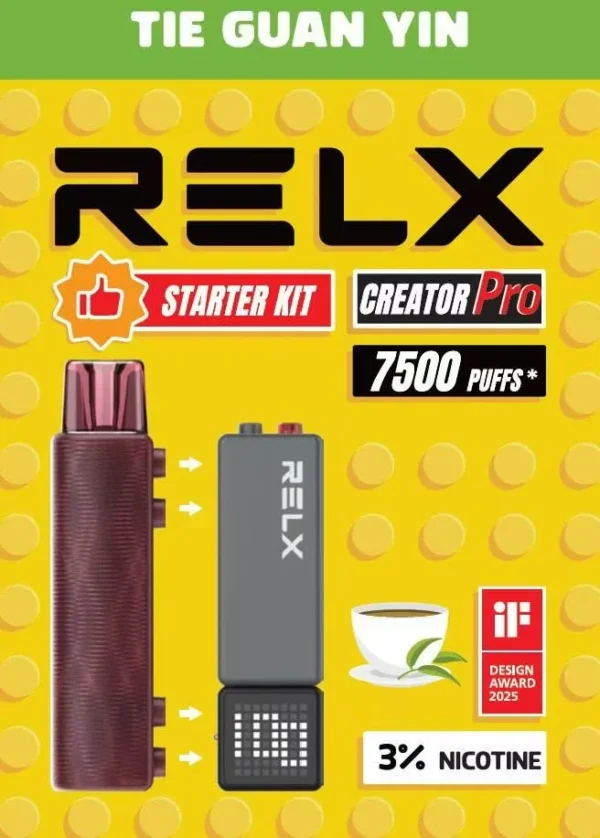RELX 悅刻 Creator積木 7000口 拋棄式電子煙套裝｜含主機 入門套裝 6ml儲油倉 3%丁鹽綿密口感，台灣現貨正品快速出貨